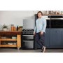 GRADE A3 - Hotpoint HUD61KS Ultima 60cm Double Oven Dual Fuel Cooker Black