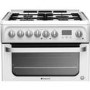 Refurbished Hotpoint Ultima HUD61P 60cm Double Oven Dual Fuel Cooker White