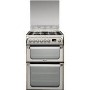 GRADE A1 - Hotpoint HUD61XS Ultima 60cm Double Oven Dual Fuel Cooker - Stainless Steel