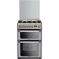 Hotpoint HUD61XS Ultima 60cm Double Oven Dual Fuel Cooker - Stainless Steel