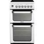 GRADE A2 - Hotpoint HUE53PS 50cm Wide White Double Oven Electric Cooker With Ceramic Hob