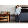 GRADE A2 - Hotpoint HUE61GS Ultima 60cm Double Oven Electric Cooker with Ceramic Hob - Graphite