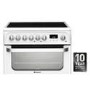 Refurbished Hotpoint Ultima HUE61PS 60cm Double Oven Electric Cooker with Ceramic Hob White