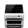 Refurbished Hotpoint Ultima HUE61PS 60cm Double Oven Electric Cooker with Ceramic Hob White