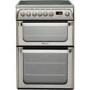 Refurbished Hotpoint HUE61X Ultima 60cm Double Oven Electric Cooker with Ceramic Hob Stainless Steel