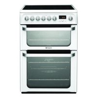 Hotpoint HUE62P Ultima 60cm Double Oven Electric Cooker in White