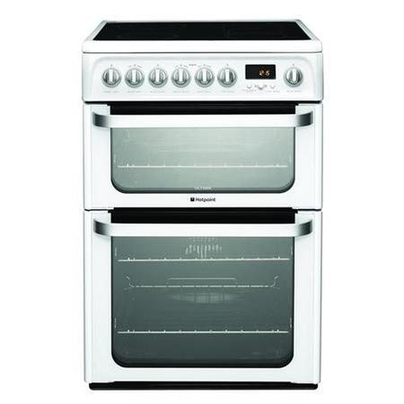 Hotpoint HUE62P Ultima 60cm Double Oven Electric Cooker in White