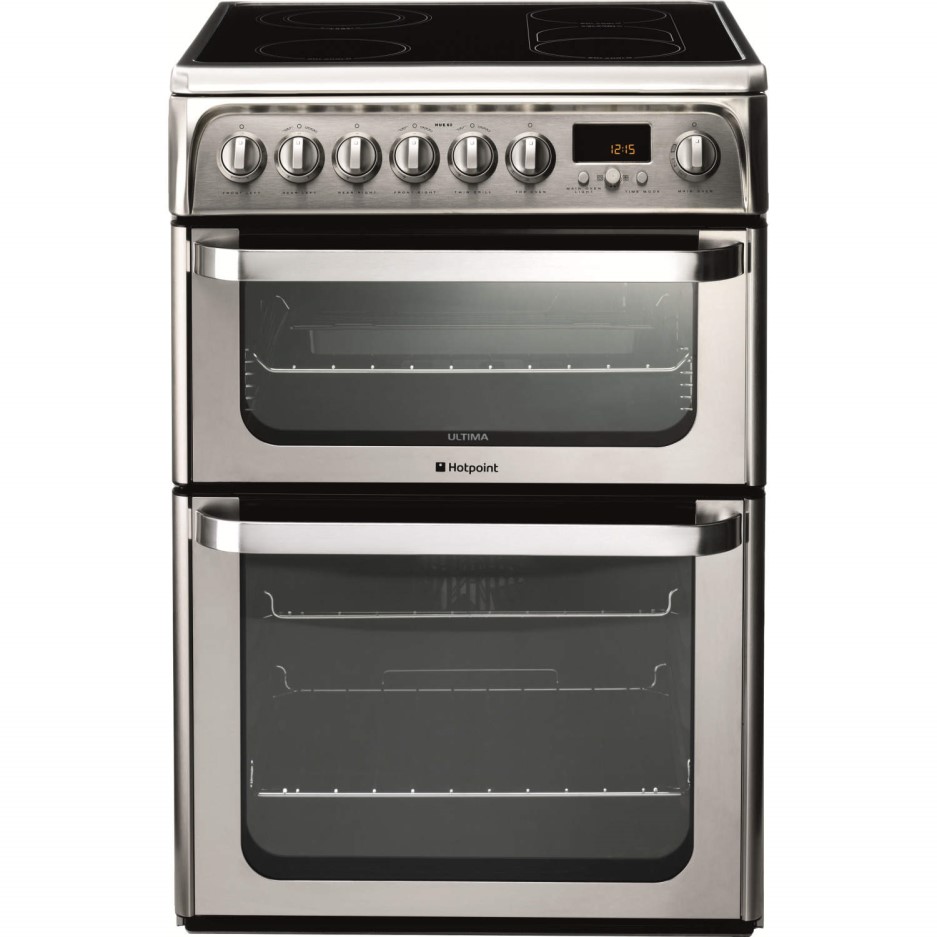 Hotpoint HUE62XS0 Ultima 60cm Electric Cooker With Ceramic Hob