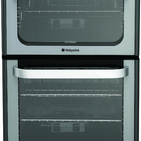 GRADE A2 - Hotpoint HUG52G Ultima 50cm Double Oven Gas Cooker in Graphite