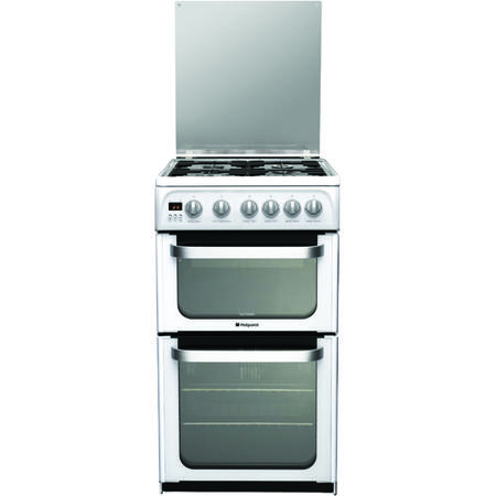 GRADE A2 - Hotpoint HUG52P Ultima 50cm Double Oven Gas Cooker in White