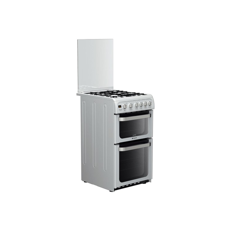 Hotpoint HUG52P Ultima 50cm Double Oven Gas Cooker in White