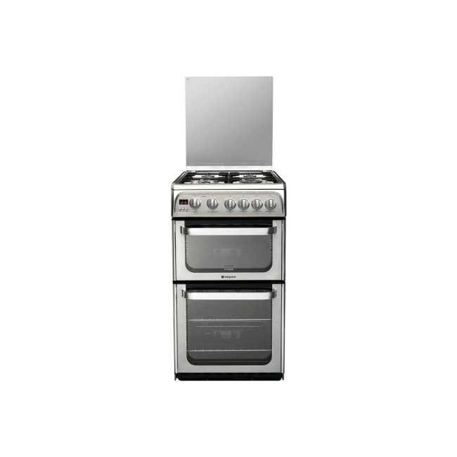 Hotpoint HUG52X Ultima 50cm Double Oven Gas Cooker in Stainless Steel