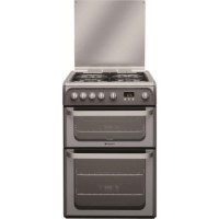 GRADE A3 - Hotpoint HUG61G Ultima 60cm Double Oven Gas Cooker - Graphite