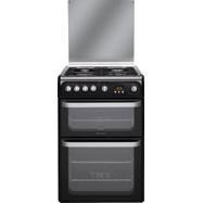 GRADE A1 - Hotpoint HUG61K Ultima 60cm Double Oven Gas Cooker - Black