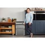 GRADE A2 - Hotpoint HUI611X 60cm Fan Double Oven Cooker With Induction Hob Stainless Steel