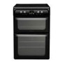 GRADE A1 - Hotpoint HUI614K Ultima 60cm Double Oven Electric Cooker With Induction Hob - Black