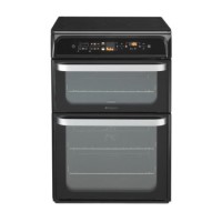 Hotpoint HUI62TK Ultima 60cm Double Oven Electric Cooker With Induction Hob Black