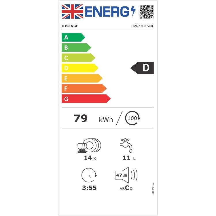 Refurbished Hisense HV623D15UK 14 Place Fully Integrated Dishwasher