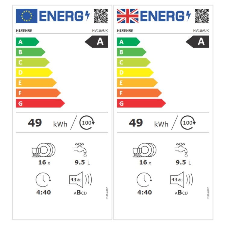 Hisense Integrated Dishwasher - Auto Dry, A-Rated, Silver control panel