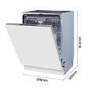 Hisense Hi4 Integrated Dishwasher - Silver - D-Rated, Silver control panel