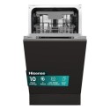 HV523C15UK Hisense Integrated Slimline Dishwasher - Auto Dry C-Rated Silver control panel