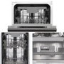 Hisense Integrated Slimline Dishwasher - Auto Dry C-Rated Silver control panel