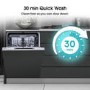 Hisense Hi4 Integrated Dishwasher - Silver - D-Rated, Silver control panel