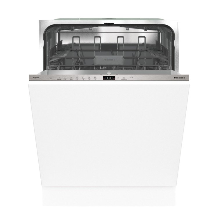 Hisense Auto Dry Integrated Dishwasher - C-Rated, Silver control panel