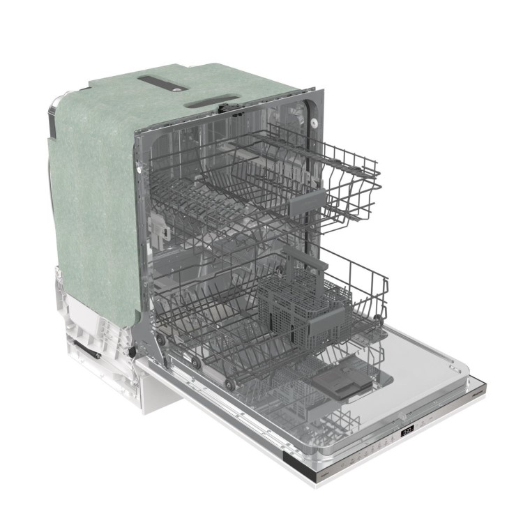 Hisense Auto Dry Integrated Dishwasher - C-Rated, Silver control panel
