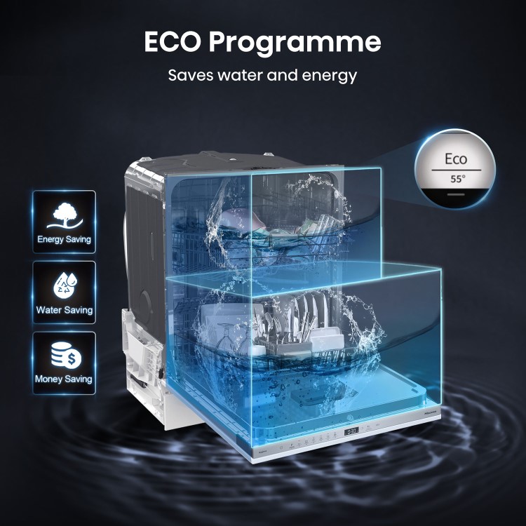 Hisense Hi4 Integrated Dishwasher - E-Rated Silver control panel