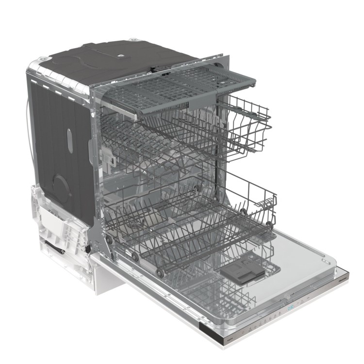Hisense Hygiene Integrated Dishwasher - Stainless Steel - D-Rated, Silver control panel
