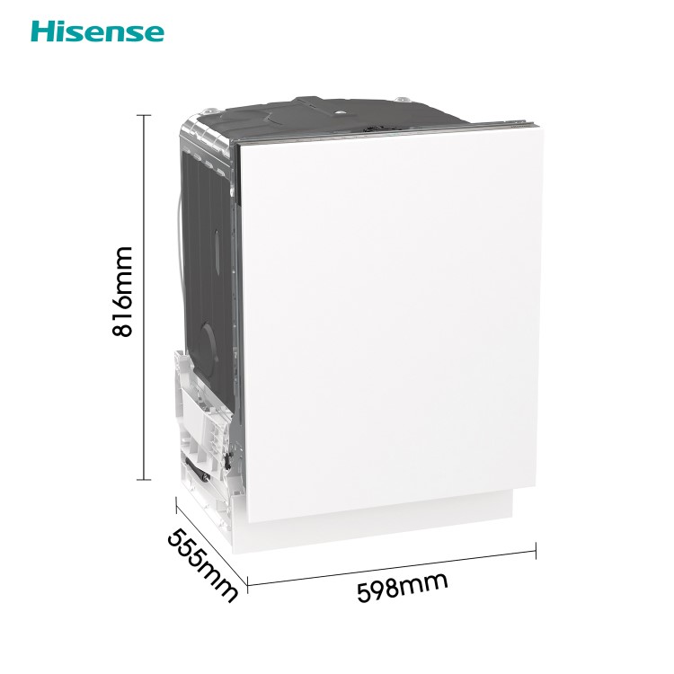Hisense Hygiene Integrated Dishwasher - Stainless Steel - D-Rated, Silver control panel