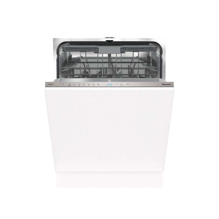 Hisense Hygiene Integrated Dishwasher - Stainless Steel - D-Rated, Silver control panel