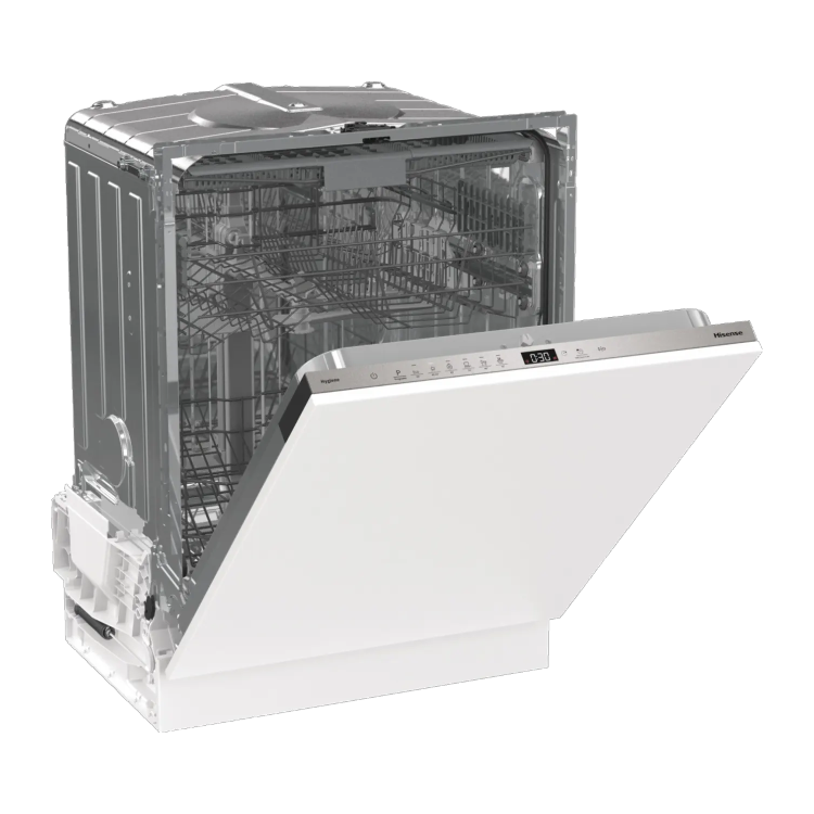Hisense Hi4 Integrated Dishwasher - Auto Dry D-Rated Silver control panel
