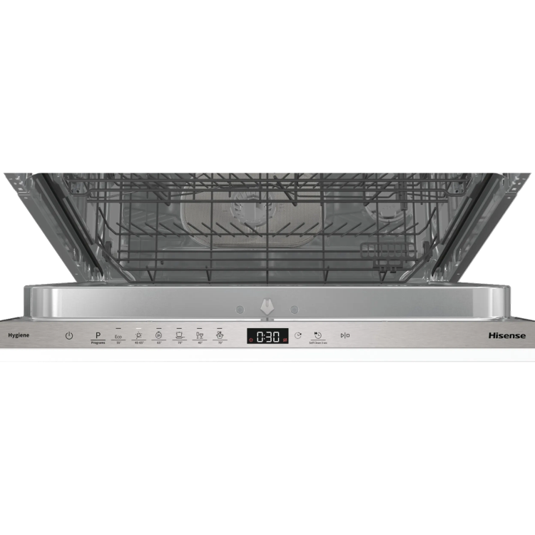 Hisense Hi4 Integrated Dishwasher - Auto Dry D-Rated Silver control panel