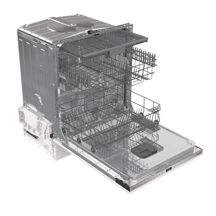 Hisense Hi4 Integrated Dishwasher - Auto Dry D-Rated Silver control panel