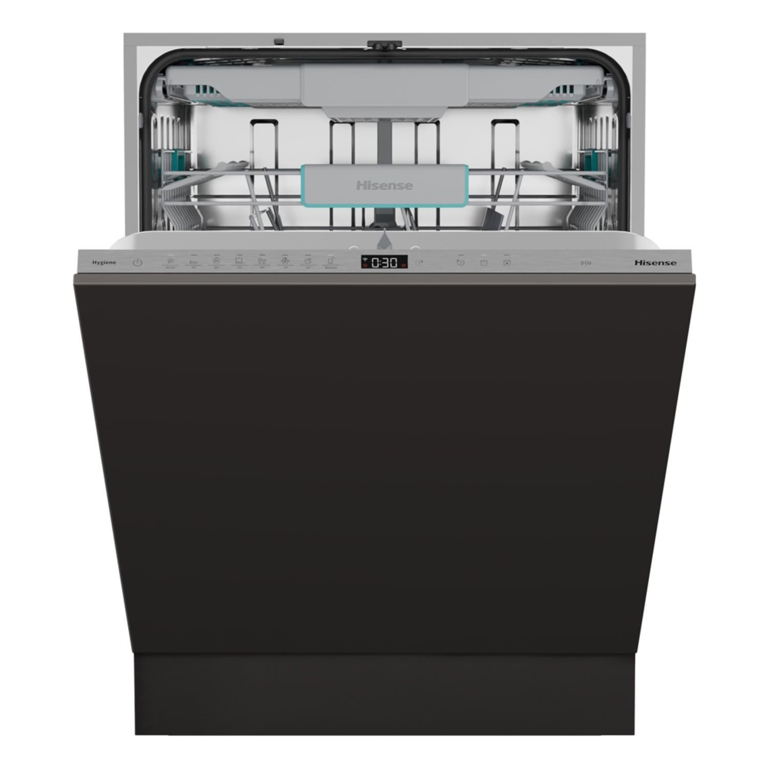Hisense Integrated Dishwasher - Smart Wi-Fi A-Rated Silver control panel