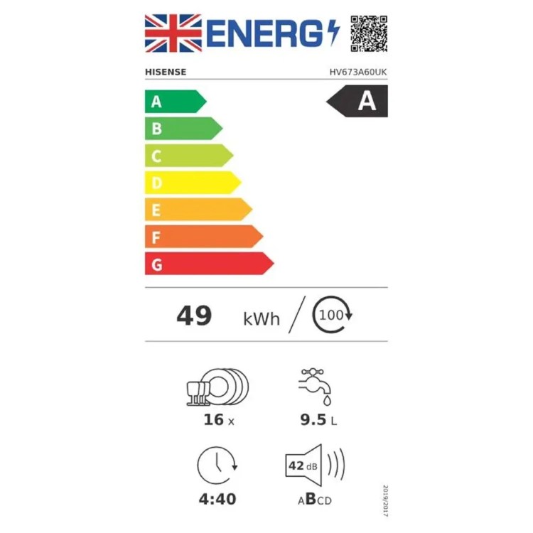 Hisense Integrated Dishwasher - Smart Wi-Fi, A-Rated, Silver control panel