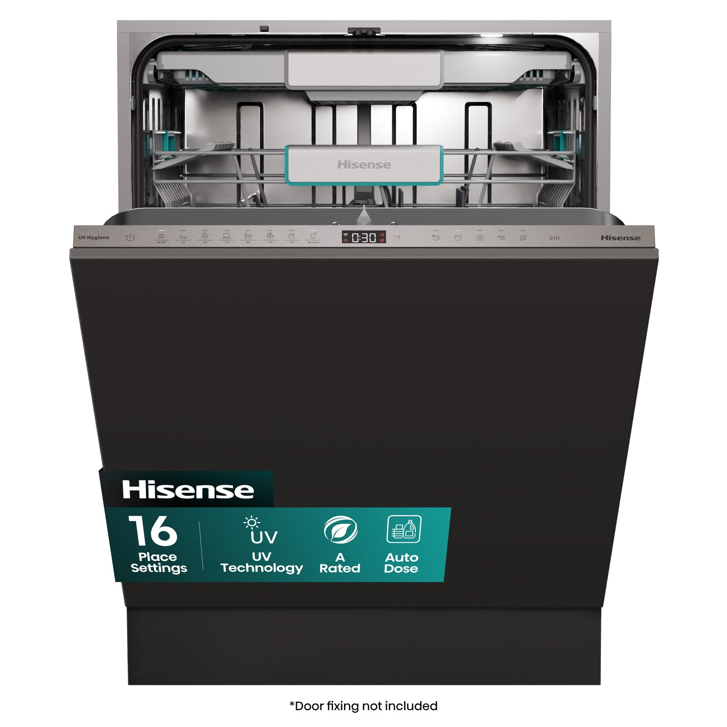 Hisense HV693A60UVADUK 60cm Fully Integrated Auto Dose UV Clean Dishwasher