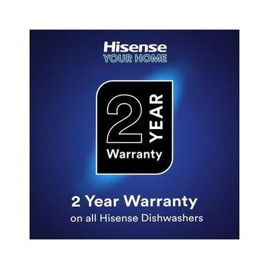 GRADE A2 - Hisense Hi6 Integrated Dishwasher - Smart Wi-Fi C-Rated Silver control panel