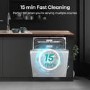 Hisense Hygiene Integrated Dishwasher - Smart Wi-Fi, C-Rated, Silver control panel