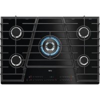 AEG 75cm 5 Burner Gas-on-Glass Hob - Black