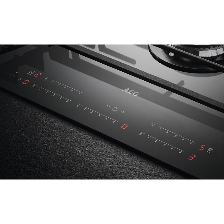 AEG 9000 Series 90cm 5 Burner Gas-on-Glass Hob - Black
