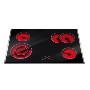 CDA HVC75SS Four Zone Ceramic Electric Hob in Stainless steel