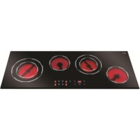 CDA HVC93FR Slim-depth Touch Control Four Zone 90cm Ceramic Hob In Black