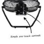 Refurbished electriQ 9 Inch High Velocity Desk Fan with 2 Speeds Black