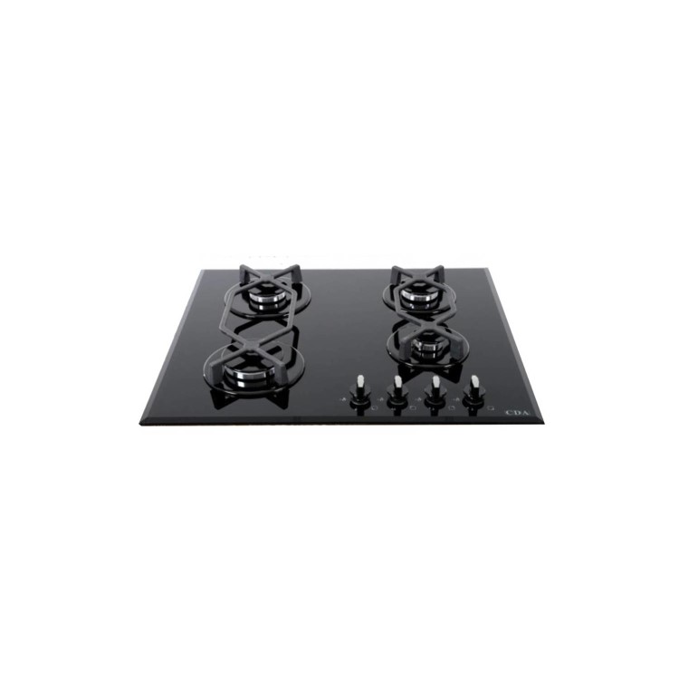 Refurbished CDA HVG621BL 60cm 4 Burner Gas Hob Black