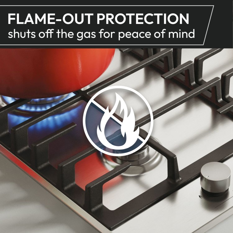 Hoover H-Hob 300 60cm 3 Burner Gas Hob - Black