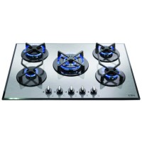 CDA HVG720SS 70cm Five Burner Gas-on-glass Hob Stainless Steel