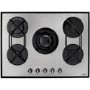 CDA HVG720SS 70cm Five Burner Gas-on-glass Hob Stainless Steel